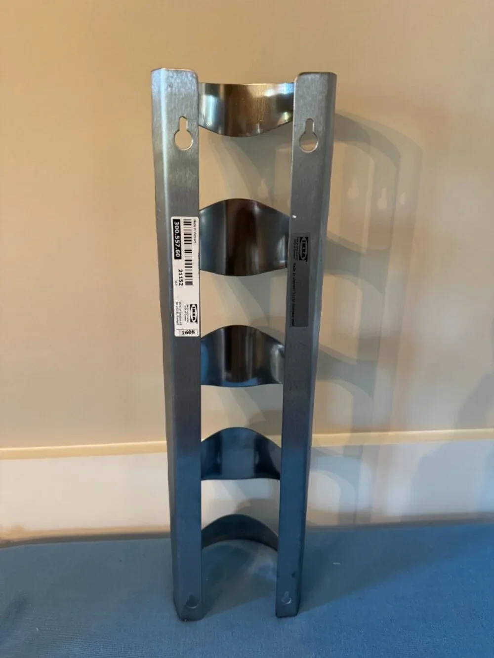 Ikea Vintage Vurm Bottle Holder Wine Rack Discontinued Stainless Steel Four Spot